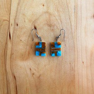 Turquoise & Silver Inlay Necklace